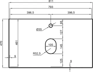 Столешница La Fenice Granite FNC-VS01-TER-80 80 см